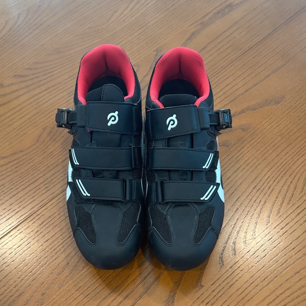 Peloton Black and Red Athletic Shoes